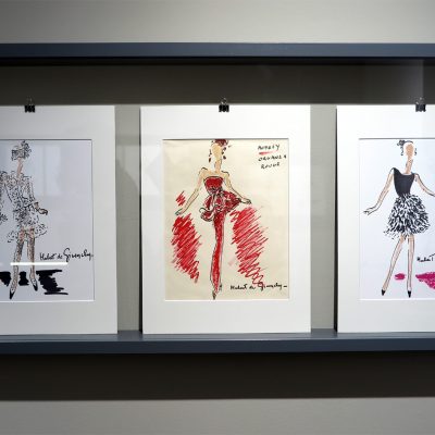 Originalskizzen von Givenchy in der Expo-Bolle Stiftung.